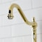 Kingston Brass Bridge Kitchen Faucet with Brass Sprayer, Polished Brass KS7752AXBS - alternate 5